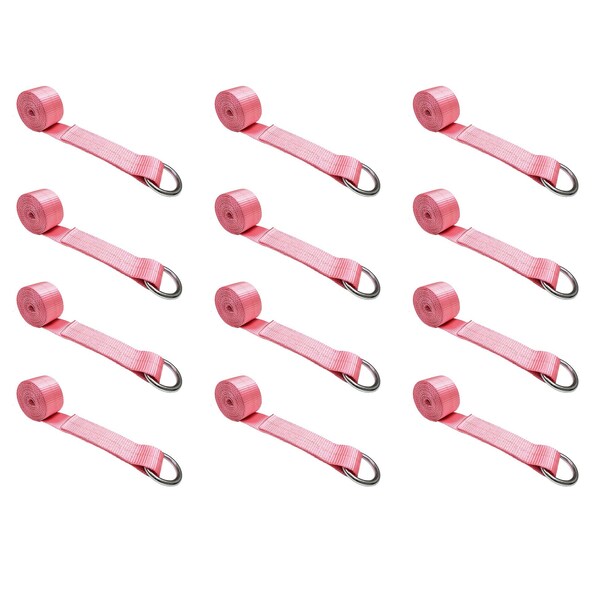 Tie 4 Safe 2" x 10' Lasso Strap w/ O Ring Auto Tie Down Wheel Lift Tow Truck Trailer, 12PK TWS21-510-W9-PK-C-12 - main